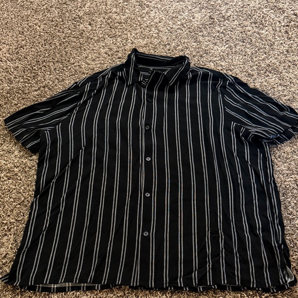 Express Other - Express Black and White Striped Men's Shirt